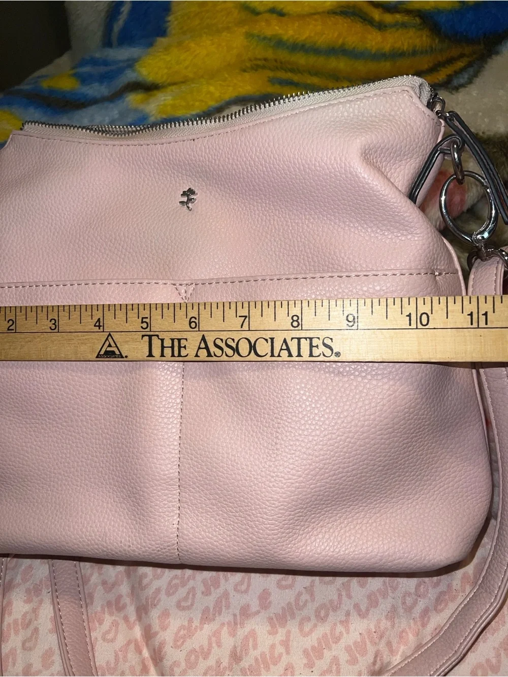HTF Jenna Kator vegan leather crossbody bag in blush pink
